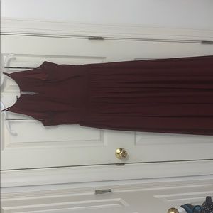 Wine Bridesmaid Dress